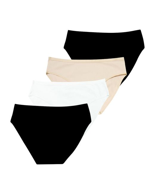 Culottes & Slips Culottes, Lot De 4, Ecopack Basic Athena en coloris Black