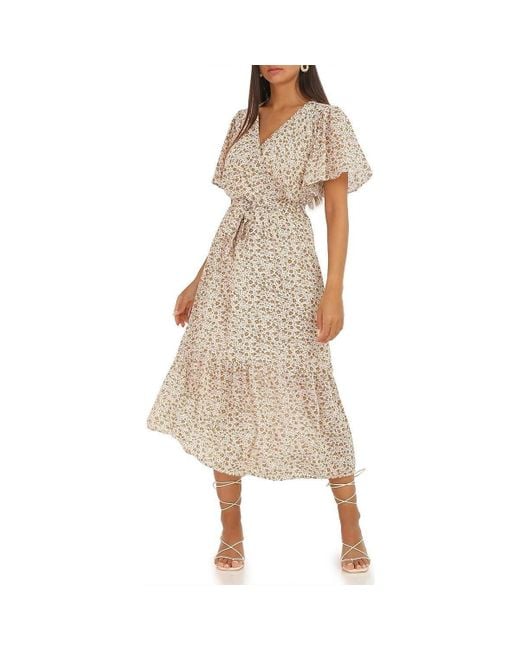 robe mi longue fleur