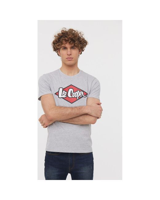T-shirt T Azzik Gris Chiné Lee Cooper pour homme en coloris Gris | Lyst