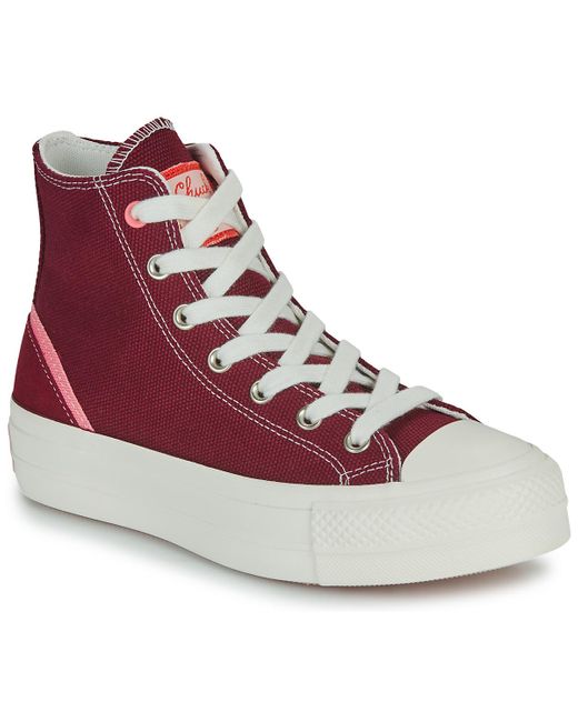 Sneakers Alte Chuck Taylor All Star Lift di Converse in Red