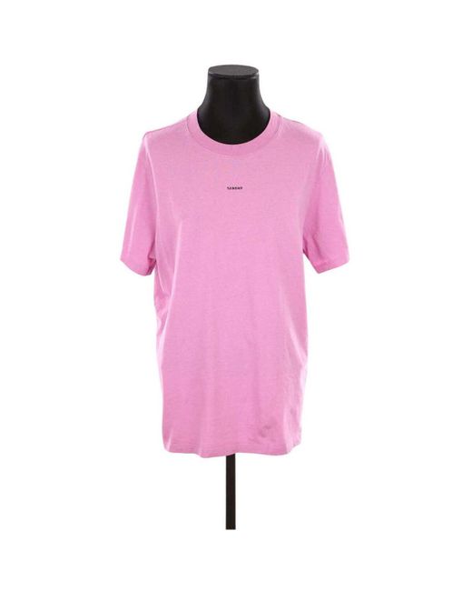 T-shirt T-shirt en coton Sandro pour homme en coloris Pink