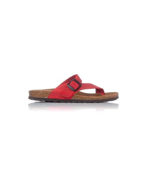 Sandales Plates Baskets 7119 Interbios en coloris Red