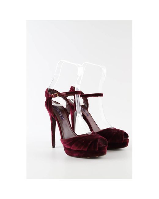 Chaussures escarpins Talons en velours Ralph Lauren en coloris Red