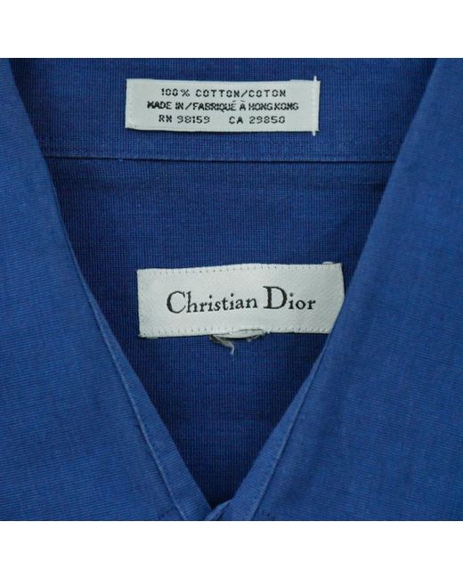 Dior Overhemd Lange Mouw 220872 in het Blue voor heren
