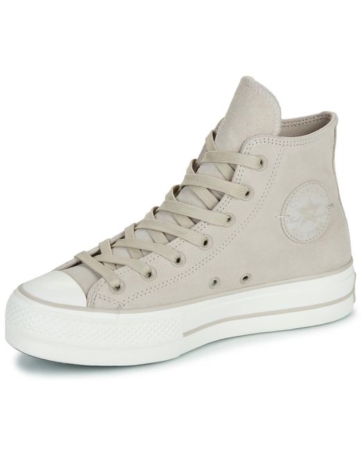 Converse Gray Turnschuhe Chuck Taylor All Star Lift Platform Suede
