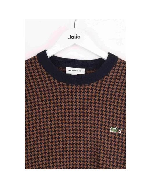 Pull Pull Lacoste pour homme en coloris Brown