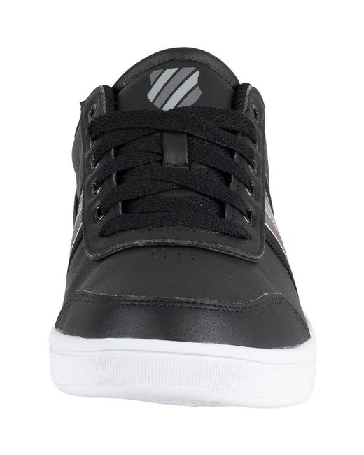k swiss black leather trainers