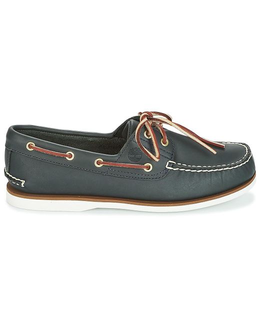 Timberland Leer Bootschoenen Classic 2 Eye in het Blauw voor heren - Lyst
