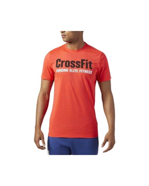 Reebok T-Shirt Korte Mouw Br0749 in het Red voor heren