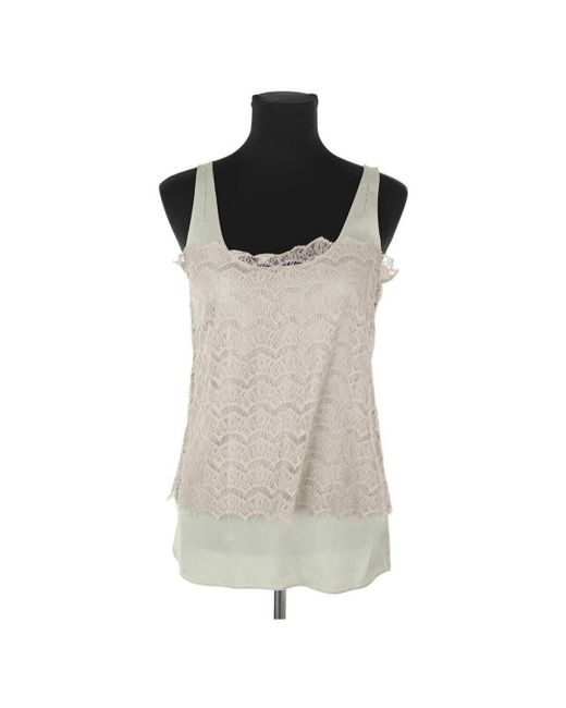Blouses Top en soie kaki Diane von Furstenberg en coloris Multicolor