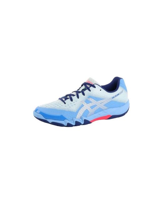womens blue asics trainers