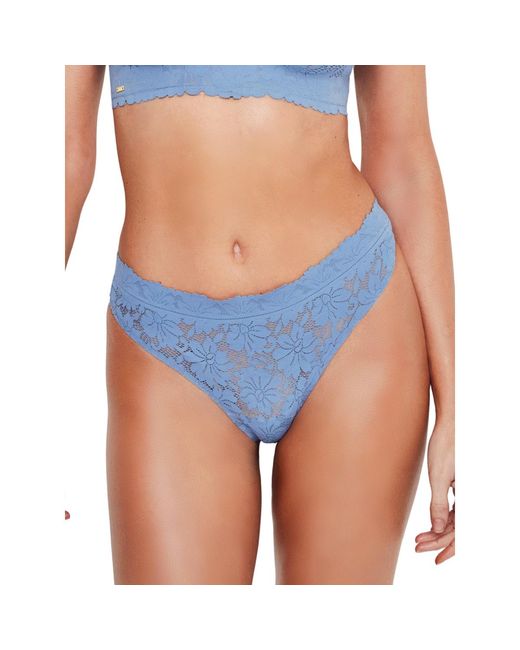 Tangas String One And Lace Selmark en coloris Blue