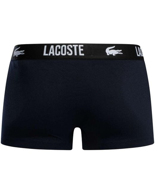 Boxers Lot de 3 malles en coton extensible Lacoste pour homme en coloris Blue