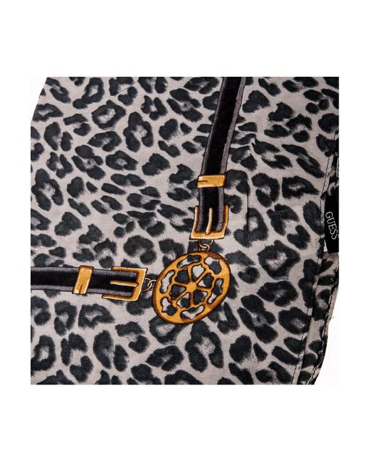 Echarpe Leopard Guess en coloris Gray