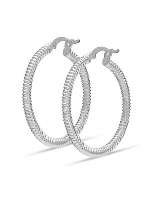 Boucles Oreilles Bipe034-Plateado Bibei en coloris Metallic