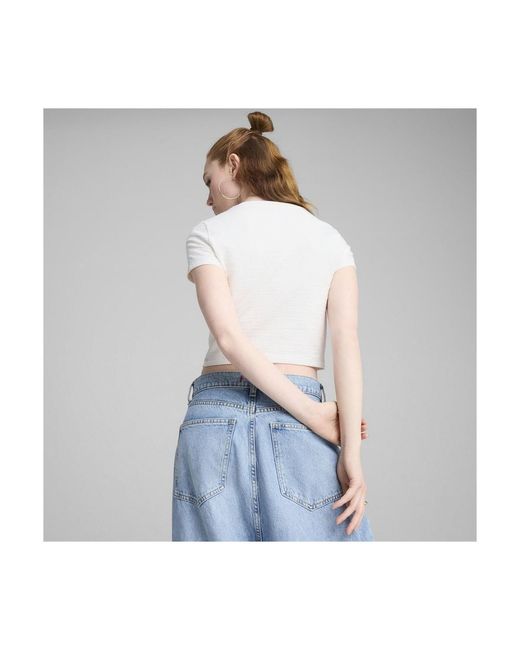 PUMA T-Shirt Korte Mouw 62980602 in het White