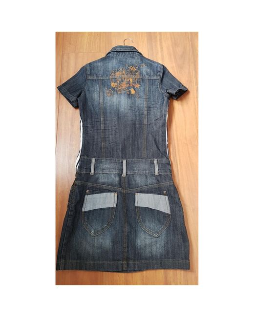 Robe Courte Robe En Jean 36 Desigual en coloris Blue