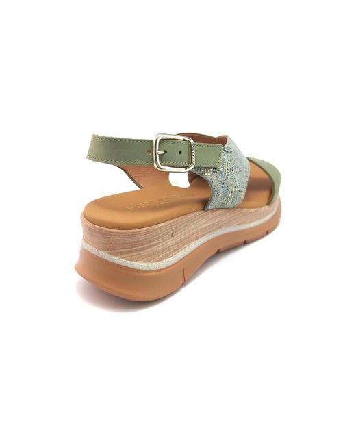 Sandales SANDALE 24-532 CUIR KAKI Paula Urban en coloris Green