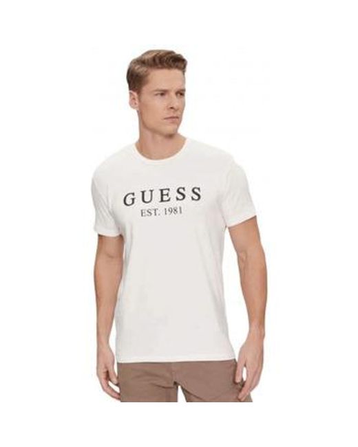 Debardeur Tee shirt beige U4RI22K6YW0-G018 - S Guess pour homme en coloris White