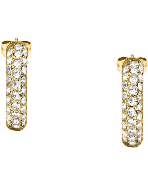 Bijoux Boucles d'oreilles en acier et cristal Cleor en coloris Metallic
