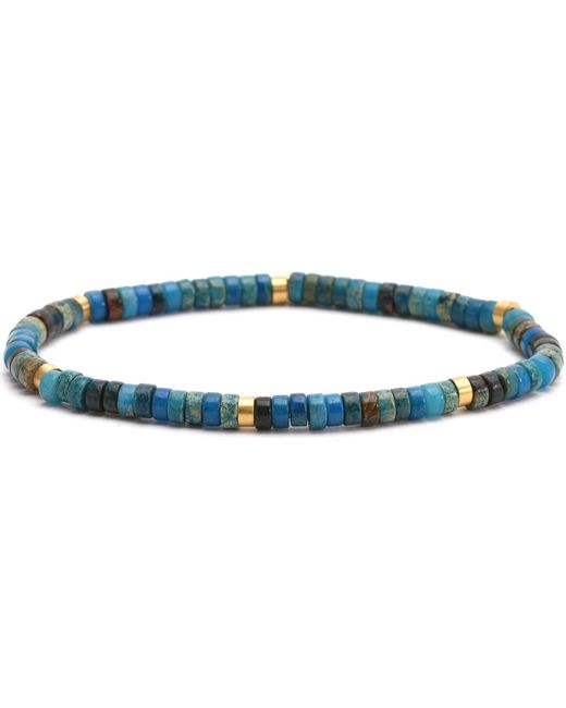 Bracelets Bracelet Perles Heishi Jaspe Bleu -Medium-18cm Sixtystones pour homme en coloris Blue