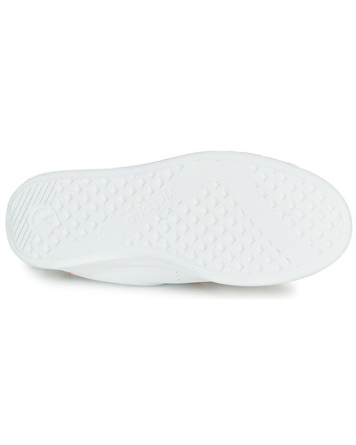 Victoria Lage Sneakers Tenis Piel Tiras Fluor in het White