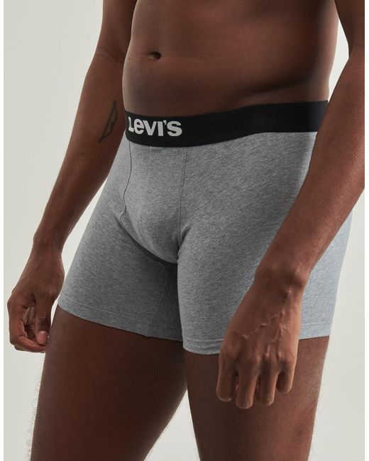 Levi's Boxers Solid Basic Boxer Brief Organic Cotton X6 in het Blue voor heren