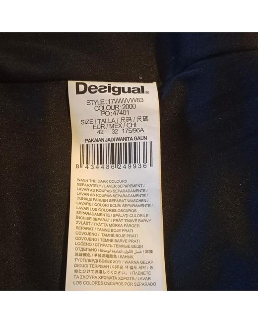 Robe courte Elégante robe brodée Desigual en coloris Black