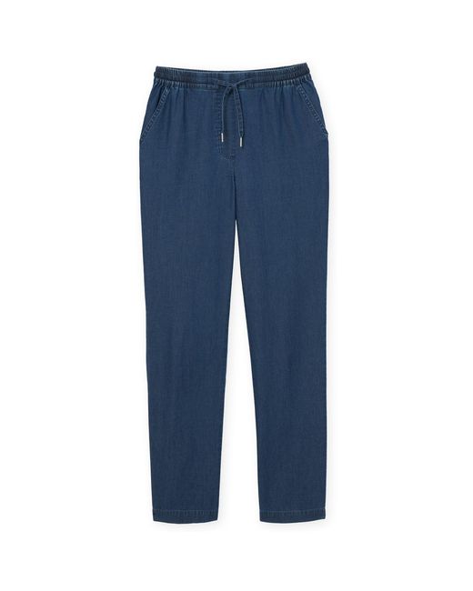 Pantalon Pantalon Élastiqué Chambray Daxon en coloris Blue