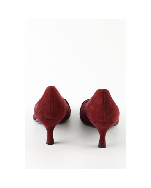 Chaussures escarpins Talons en daim bordeaux Stuart Weitzman en coloris Red