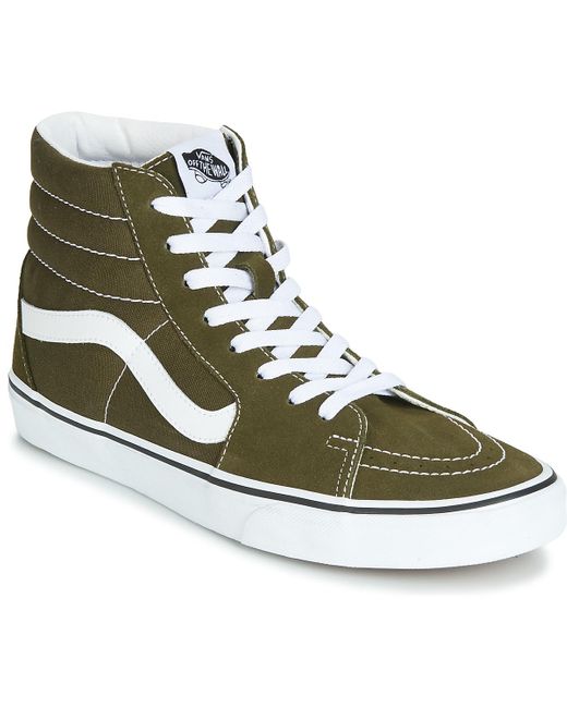 high top vans green