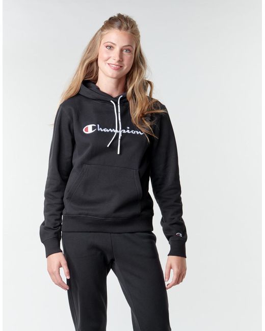 Champion Sweater Heavy Combed Cotton Fleece in het Black