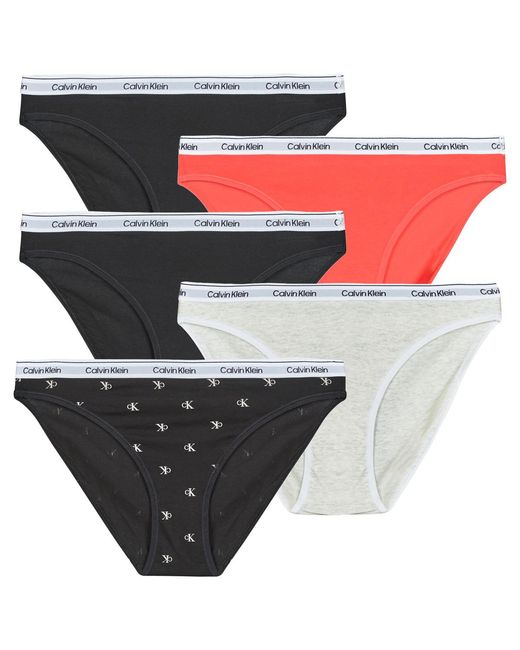 Calvin Klein Slips Bikini X5 in het Black
