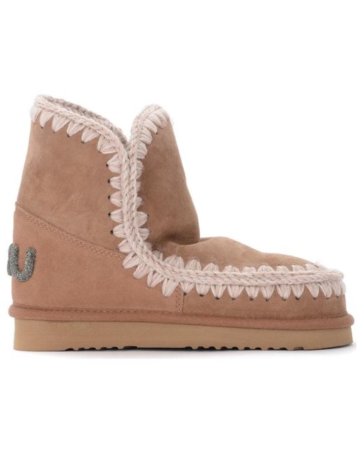 bottines rose poudré