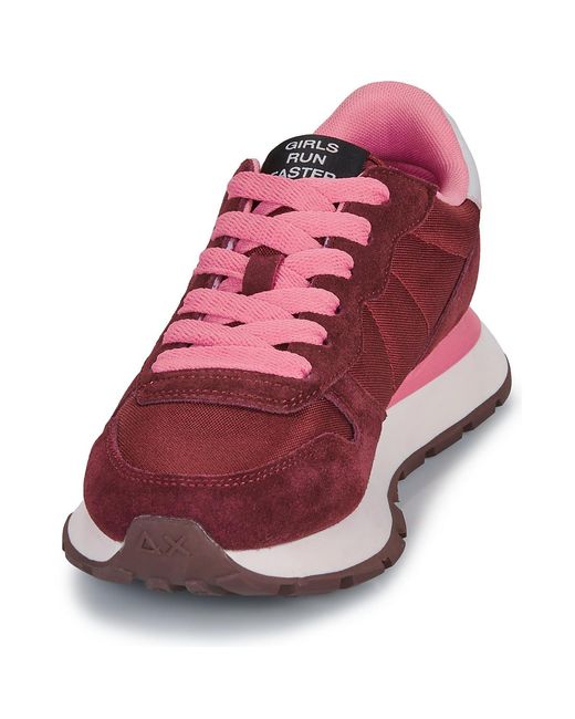 Baskets basses ALLY SOLID Sun 68 en coloris Red