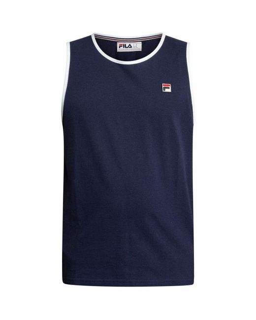 Fila T-Shirt Korte Mouw Robin Logo Vest in het Blue voor heren