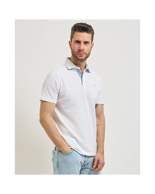 Polo Polo Settemezzo à 3 boutons SETTE/MEZZO pour homme en coloris White