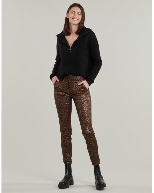 Le Temps Des Cerises Chino Broek Flexo in het Brown