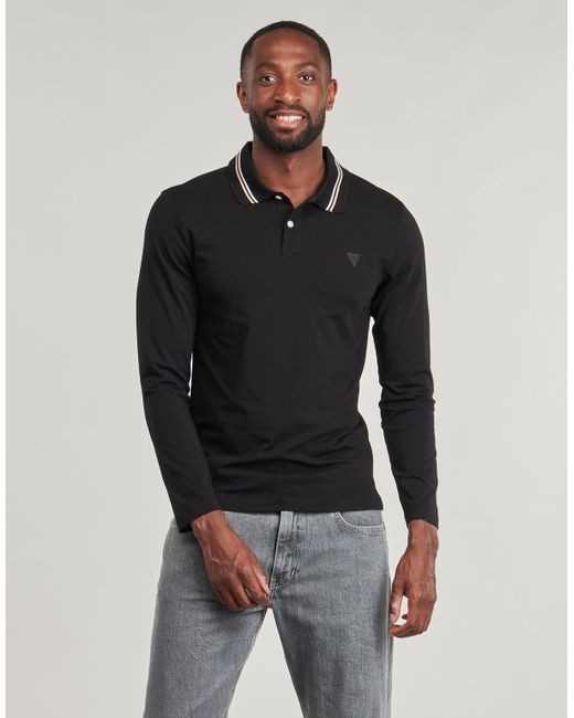 Guess Poloshirt Oliver Ls Polo in Black für Herren