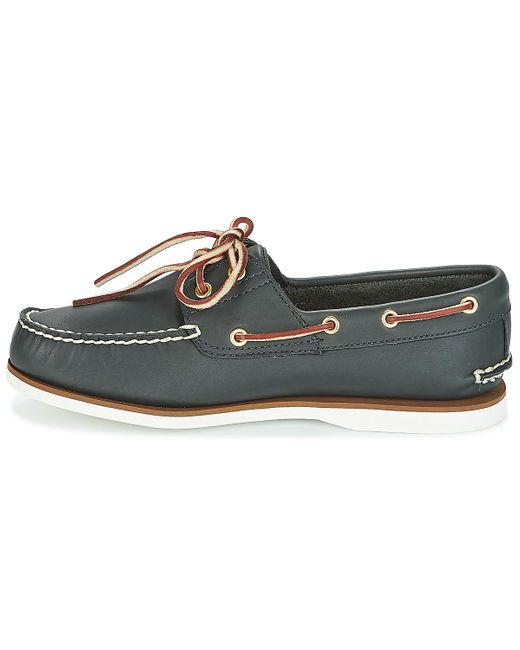 Timberland Leer Bootschoenen Classic 2 Eye in het Blauw voor heren - Lyst