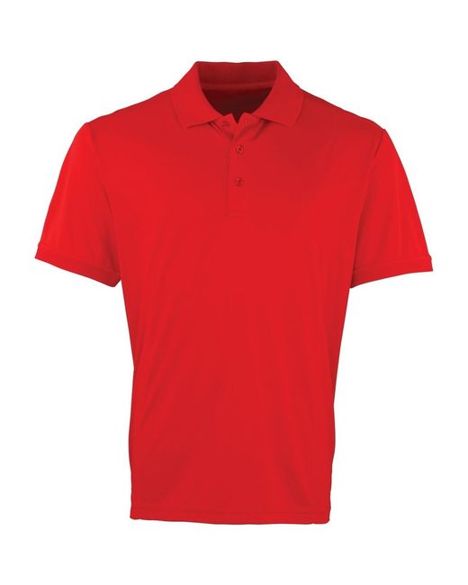 Polo Coolchecker PREMIER pour homme en coloris Red