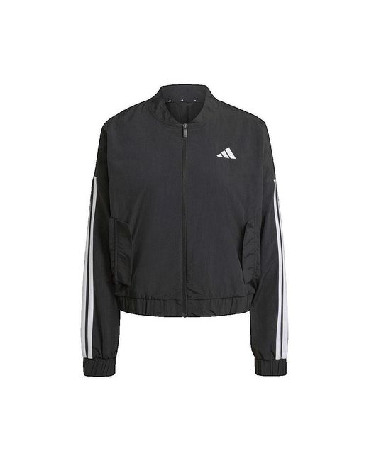 Blouson Veste Essentials 3 Stripes Adidas en coloris Black