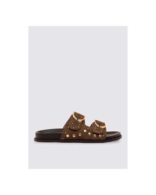 Mules 55500 MTNG en coloris Brown
