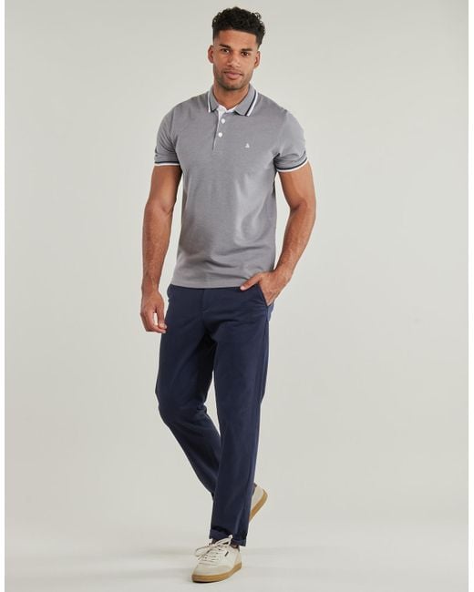 Polo JJEPAULOS Jack & Jones pour homme en coloris Gray