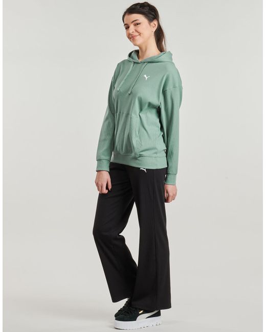 Sweat-shirt ESS ELEVATED RIB HOODIE PUMA en coloris Green