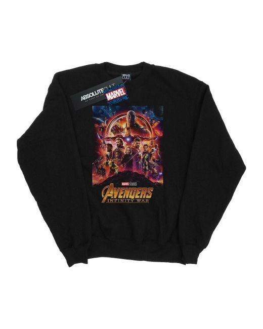Sweat-shirt Avengers Infinity War Poster Marvel en coloris Black
