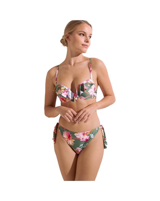 Maillots de bain Bas maillot slip de bain à nouettes Rimini Lisca en coloris Green