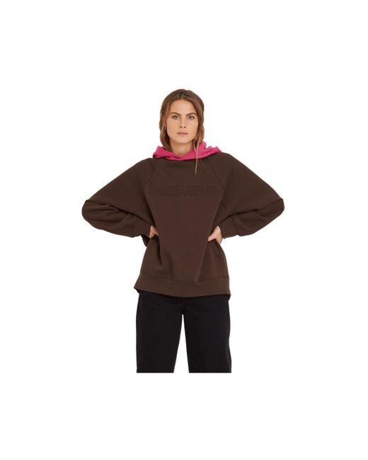 Polaire Weirdi Hoodie Dark Brown Volcom