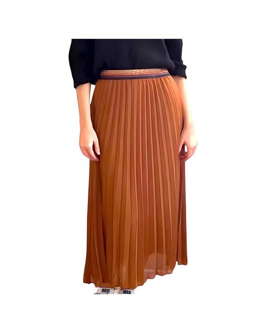 Jupes Longues 03869 Giulia Notte en coloris Orange