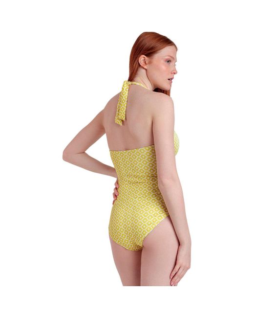 Maillots de bain Maillot de bain une pièce dos nu préformé Scarf Admas en coloris Green